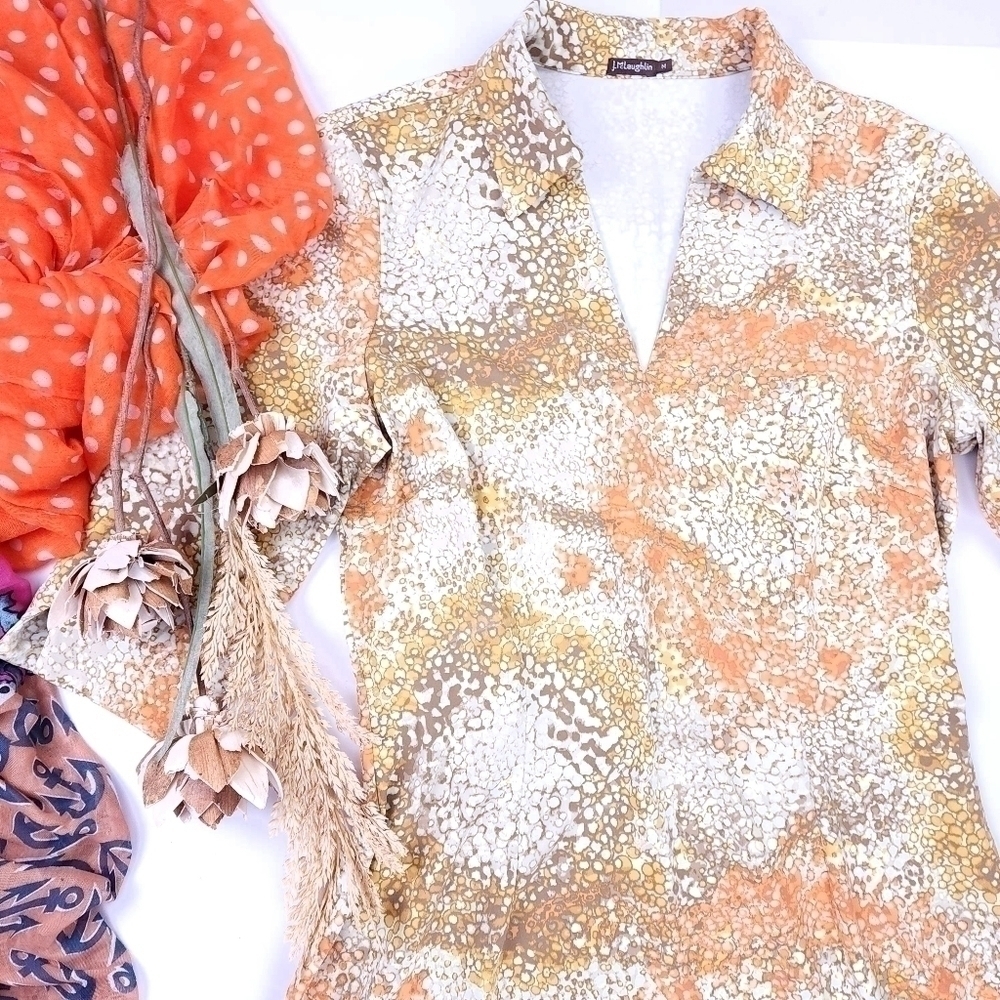 J. McLaughlin Print  Dress Sz M - Picture 5 of 12